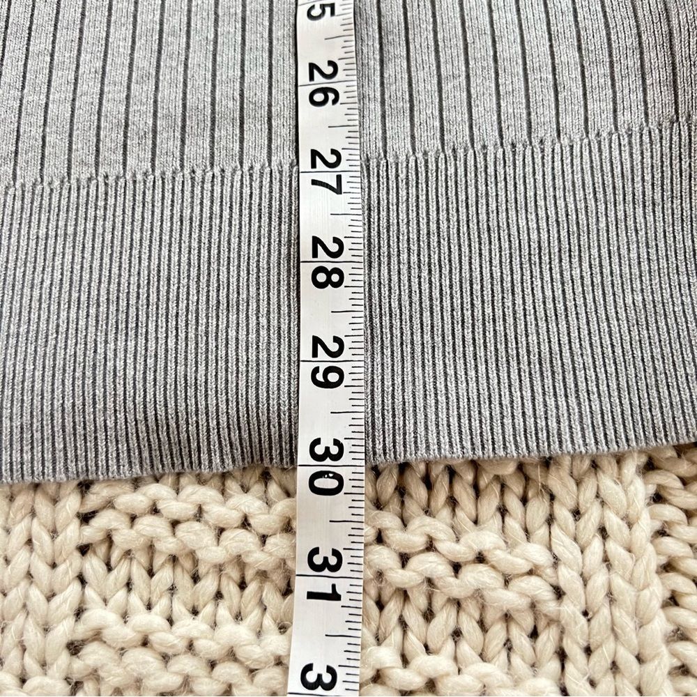 Lety & Me Heather Heather Grey Ribbed Mixed Stitch Open Front Cardigan Size M - Picture 14 of 15